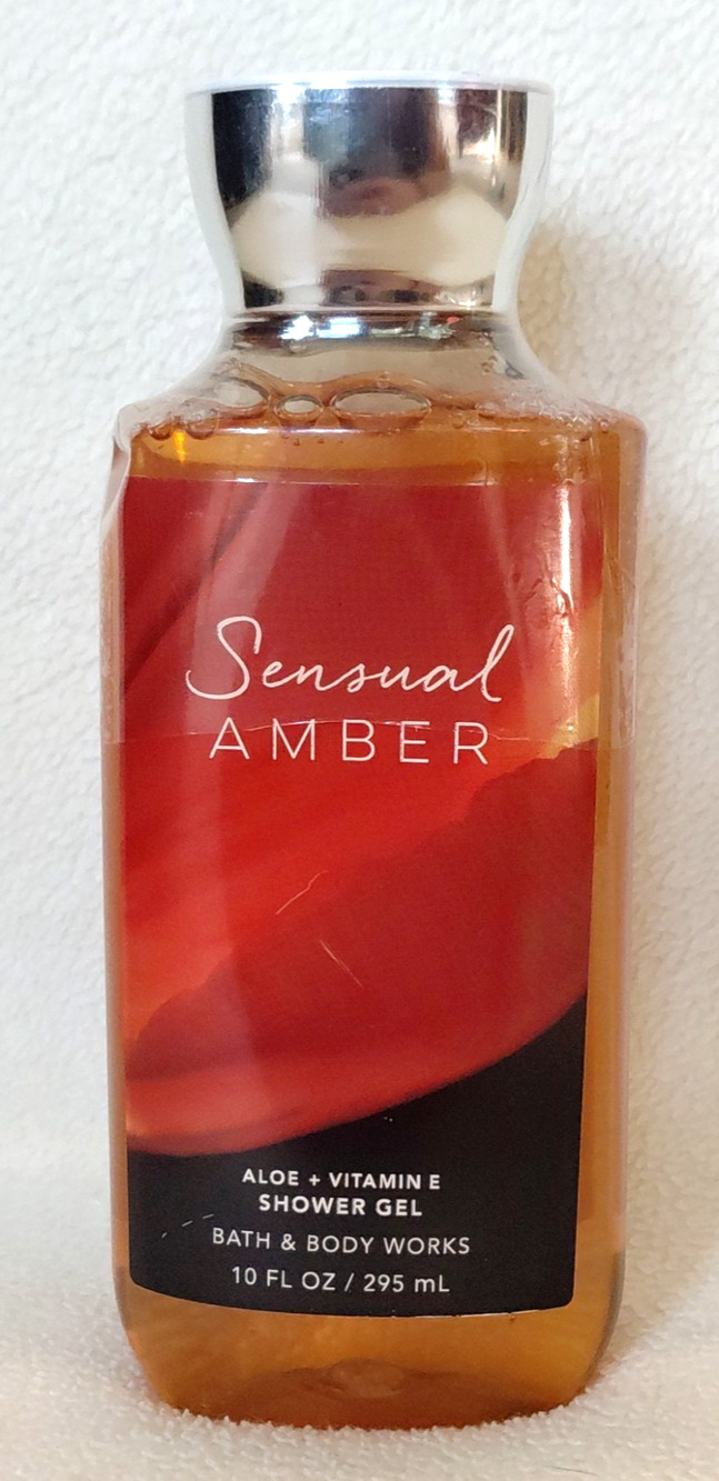 Bath & Body Works Sensual AMBER 10 FL OZ SHOWER GEL *Retired Scent* *SEALED NEW*